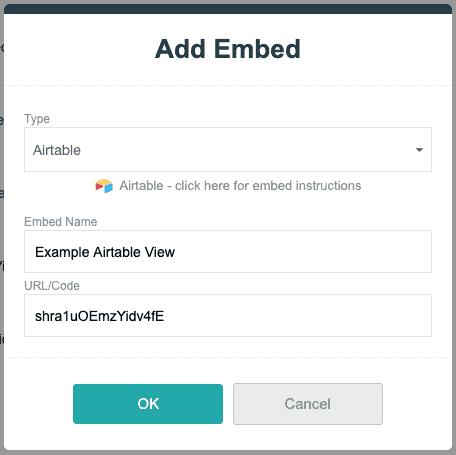 airtable form select view
